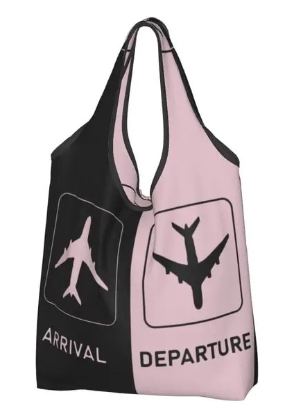 19 Alışveriş Çantası Yeniden Kullanılabilir Uçmak Için Doğan Uçuş Pilotu Alışveriş Çantası Kadın Tote Çanta Taşınabilir Uçan Havacılık Aviator Bakkal Alışveriş Çantaları (Yurt Dışından)