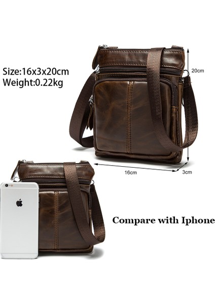 701BZ4DARKGREEN Westal Messenger Çanta Erkek Omuz Hakiki Deri Çanta Flap Küçük Erkek Adam Erkekler Için Crossbody Çanta Doğal Deri Çanta M701 (Yurt Dışından)