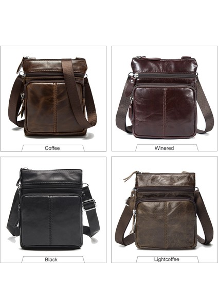 701BZ4DARKGREEN Westal Messenger Çanta Erkek Omuz Hakiki Deri Çanta Flap Küçük Erkek Adam Erkekler Için Crossbody Çanta Doğal Deri Çanta M701 (Yurt Dışından)