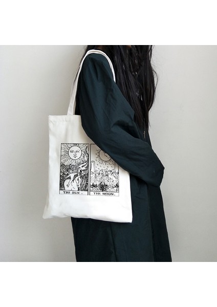 11 40X42CM 15.8X16.54IN Güneş Efsanesi Kanvas Çanta Rahat Kadın Çantası Hip Hop Omuz Çantası Harajuku Vintage Yeni Karikatür Ins Alışveriş Çantaları Büyük Kapasiteli Kadın Çantası (Yurt Dışından) fırsatları
