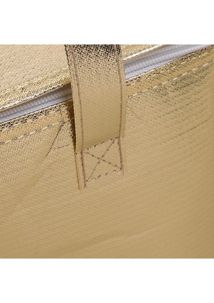 A-Gold 35X35X37CM 4 Boyutu Yalıtımlı Termal Soğutucu Çanta Öğle Yemeği Saati Sandviç Içecek Serin Depolama Büyük Kare Soğutulmuş Zip Kalay Folyo Gıda Torbaları Altın Rengi (Yurt Dışından) indirimleri