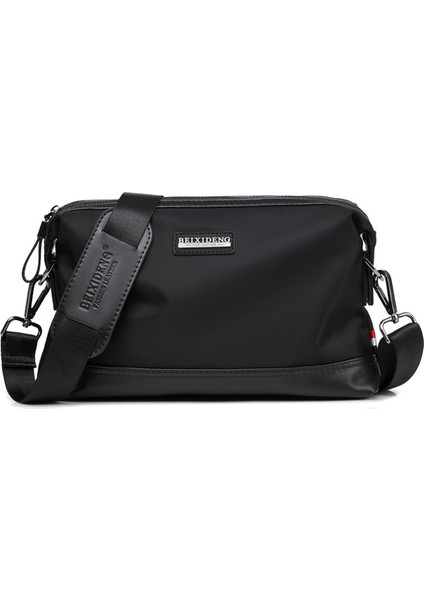 Siyah Küçük Yeni Erkek Omuz Askılı Çanta Eğlence Açık Su Geçirmez Hafif Aşınmaya Dayanıklı Öğrenci Seyahat Çok Fonksiyonlu Debriyaj (Yurt Dışından)