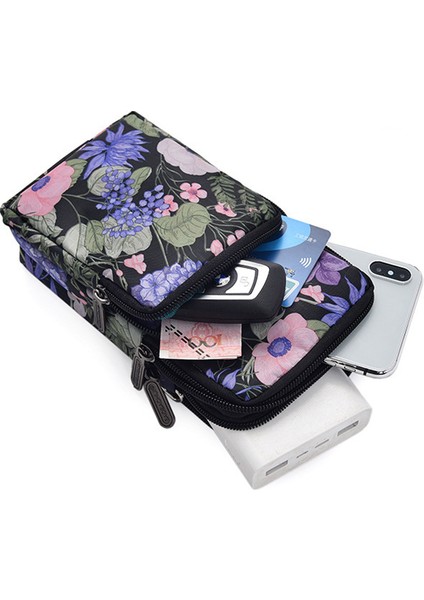 Siyah 17 14 9cm 2023 Oxford Crossbody Çanta Çok Fonksiyonlu Mini Su Geçirmez Cep Telefonu Çantası Bozuk Para Cüzdanı Yeni Omuz Çapraz Kadın Debriyaj Çanta (Yurt Dışından) fırsatları