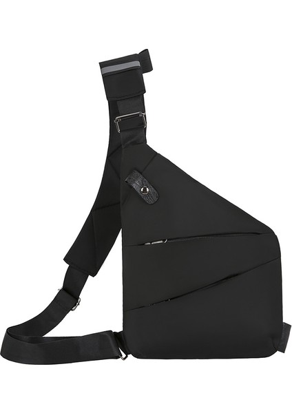 Gri-Sağ 2023 Yeni Çok Fonksiyonlu Spor Göğüs Çantası Iş Hırsızlığa Karşı Korumalı Çanta Ince Göğüs Çantası Erkek Açık Rahat Omuz Crossbody Çanta (Yurt Dışından)