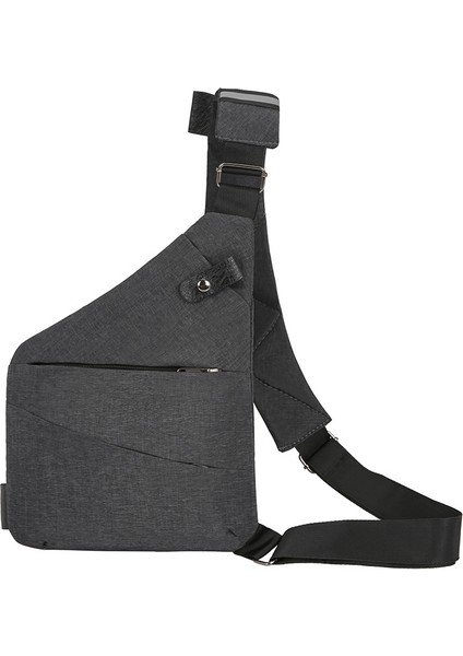 Gri-Sağ 2023 Yeni Çok Fonksiyonlu Spor Göğüs Çantası Iş Hırsızlığa Karşı Korumalı Çanta Ince Göğüs Çantası Erkek Açık Rahat Omuz Crossbody Çanta (Yurt Dışından)