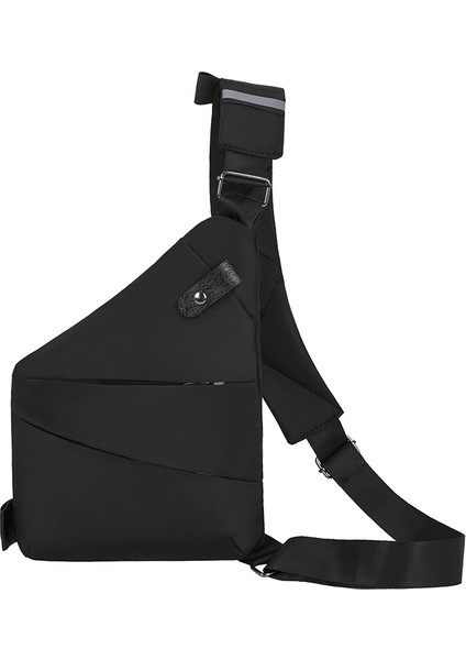 Gri-Sağ 2023 Yeni Çok Fonksiyonlu Spor Göğüs Çantası Iş Hırsızlığa Karşı Korumalı Çanta Ince Göğüs Çantası Erkek Açık Rahat Omuz Crossbody Çanta (Yurt Dışından)