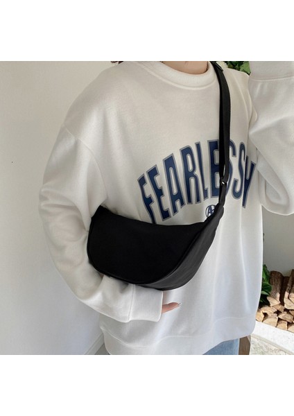 Gri 2023 Katı Renk Göğüs Çanta Kadınlar Için Rahat Seyahat Crossbody Çanta Günlük Sokak Fanny Paketleri Yarım Ay Kemer Çantası Omuz Kanvas Çanta (Yurt Dışından) fiyatları