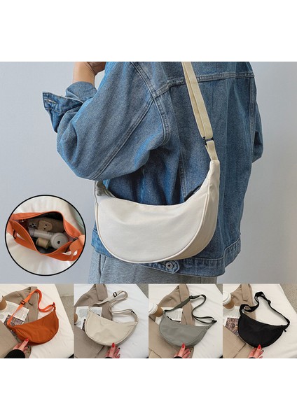 Gri 2023 Katı Renk Göğüs Çanta Kadınlar Için Rahat Seyahat Crossbody Çanta Günlük Sokak Fanny Paketleri Yarım Ay Kemer Çantası Omuz Kanvas Çanta (Yurt Dışından) fırsatları