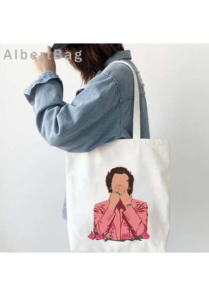 B 109 35 cm x 40 cm Moda Aşk Turunda Çiçek Alışveriş Çantası Kanvas Çanta Ayçiçeği Shopper Harry Pamuk Sevimli Hayranları Hediye Omuz Çantaları Karikatür Çanta (Yurt Dışından)