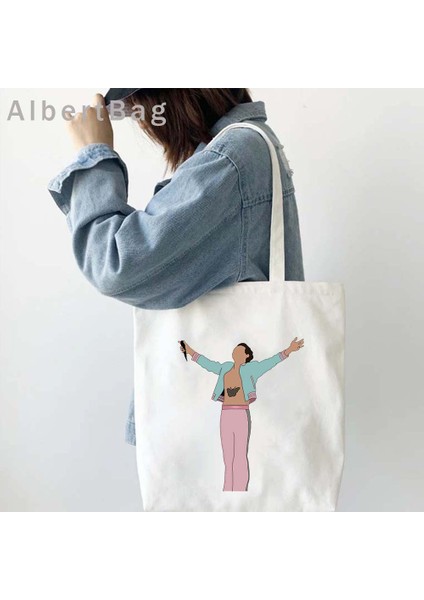 B 109 35 cm x 40 cm Moda Aşk Turunda Çiçek Alışveriş Çantası Kanvas Çanta Ayçiçeği Shopper Harry Pamuk Sevimli Hayranları Hediye Omuz Çantaları Karikatür Çanta (Yurt Dışından)