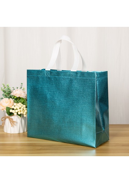 Siyah 28X32X12CM Dokunmamış Kumaş Alışveriş Çantası Bakkal Çantası Degrade Katlanır Çanta Eko Çanta Paket Servis Çantası Su Geçirmez Depolama Yeniden Kullanılabilir Alışveriş Kesesi (Yurt Dışından)