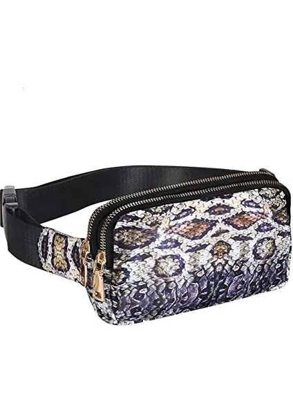 Serpantin Buylor Kadın Kemer Çanta Moda Bel Paketleri Çift Kese Tasarımcı Serseri Kalça Çanta Omuz Göğüs Paketi Su Geçirmez Telefon Crossbody Çanta (Yurt Dışından)