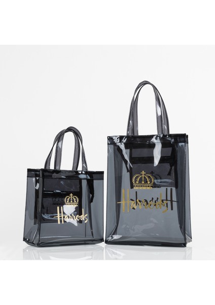 Orta Boy Yeni Büyük Kapasiteli Tote Çanta Su Geçirmez Pvc Şeffaf Jöle Çanta Kadın Londra Shopper Bayanlar Omuz Alışveriş Çantaları (Yurt Dışından) modelleri