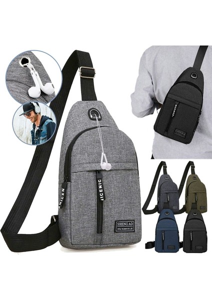 Açık Kahverengi-D 16-30-6cm Rahat Erkek Göğüs Çantası Iş Omuz Çantası Messenger Çanta Naylon Kanvas Moda Bel Çantası Doğa Sporları Marka Omuz Çantası (Yurt Dışından) modelleri