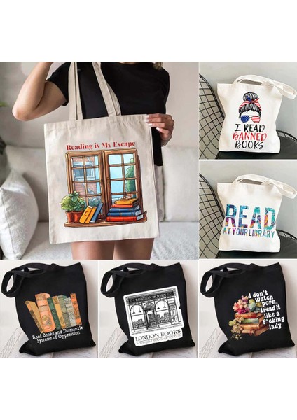 65 35X40CM Kadın Kanvas Londra Daunt Kitaplar Kanvas Tote Çanta Kütüphane Günlük Okuma Alışveriş Kitap Tutkusu Öğrenciler Pamuk Seyahat Kitapçı Sevimli Çanta (Yurt Dışından) fiyatları