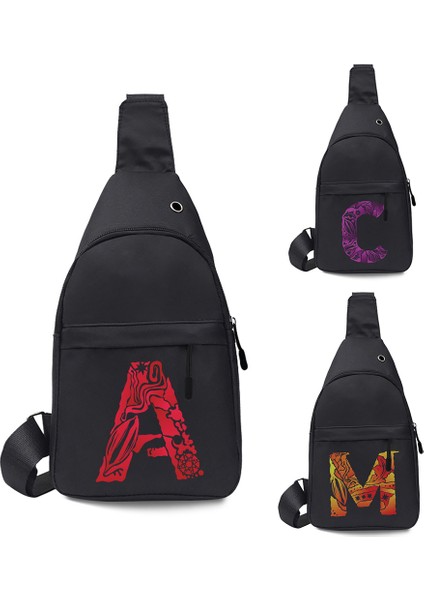 6 Harf H 2023 Adam Göğüs Çanta Telefon Cebi Çapraz Vücut Boyun Yan Omuz Fanny Paketi Moda Çanta Mektup Baskı Açık Crossbody Spor Çantaları (Yurt Dışından) fiyatları