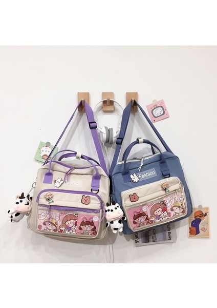 Pembe Sadece Çanta Hiçbir Kolye Japon Itabag Lise Kız Tote Çanta Çok Fonksiyonlu Jk Okul Çantaları Şeffaf Omuz Çantası Sırt Çantası Kadın Kawaii Itabag (Yurt Dışından) fiyatları