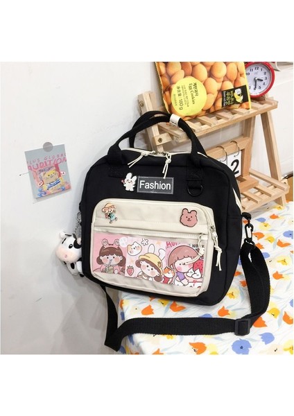 Pembe Sadece Çanta Hiçbir Kolye Japon Itabag Lise Kız Tote Çanta Çok Fonksiyonlu Jk Okul Çantaları Şeffaf Omuz Çantası Sırt Çantası Kadın Kawaii Itabag (Yurt Dışından) indirimleri