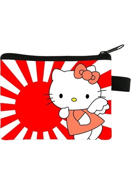 03 Sanrio Hello Kitty Kadın Mini Bozuk Para Cüzdanı Fermuar Kısa Cüzdan Kart Tutucu Kılıf Debriyaj Değişim Çantası Çocuk Cüzdan Değişim Tutucu (Yurt Dışından)
