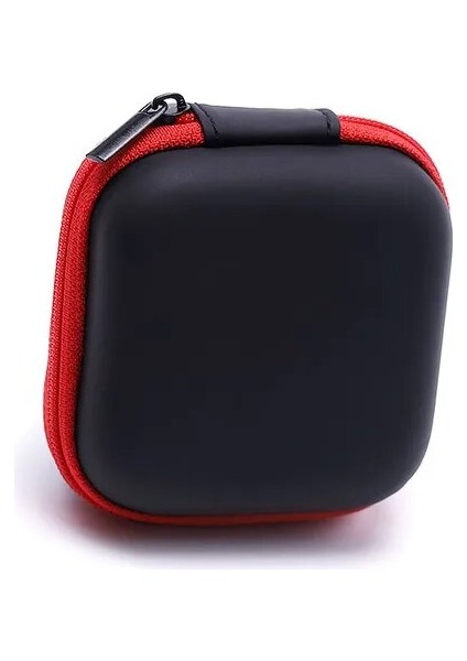 Kırmızı Bozuk Para Cüzdanı Kulaklık Saklama Kutusu USB Sert Çanta Kulaklık Çantası Anahtar Para Para Çantaları Su Geçirmez Sd Kart Kablosu Kulaklık Tutucu Kutusu (Yurt Dışından)