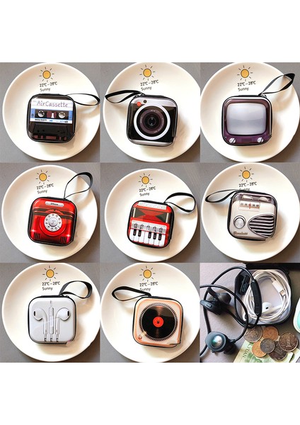 19 Yaratıcı Retro Bozuk Para Cüzdanı Mini Kulaklık Çantası Karikatür Cüzdan Sevimli Çocuk Çocuk Kız Cüzdan Kulaklık Saklama Kutusu Noel Hediyesi (Yurt Dışından) fiyatları