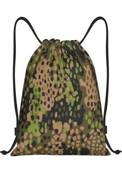 CLSND-A-4472 Askeri Kamuflaj Desen Ipli Sırt Çantası Spor Salonu Çanta Erkekler Kadınlar Için Ordu Taktik Camo Alışveriş Sackpack (Yurt Dışından)