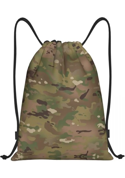 CLSND-A-4472 Askeri Kamuflaj Desen Ipli Sırt Çantası Spor Salonu Çanta Erkekler Kadınlar Için Ordu Taktik Camo Alışveriş Sackpack (Yurt Dışından)