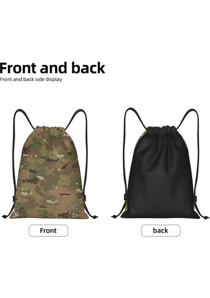 CLSND-A-4472 Askeri Kamuflaj Desen Ipli Sırt Çantası Spor Salonu Çanta Erkekler Kadınlar Için Ordu Taktik Camo Alışveriş Sackpack (Yurt Dışından)
