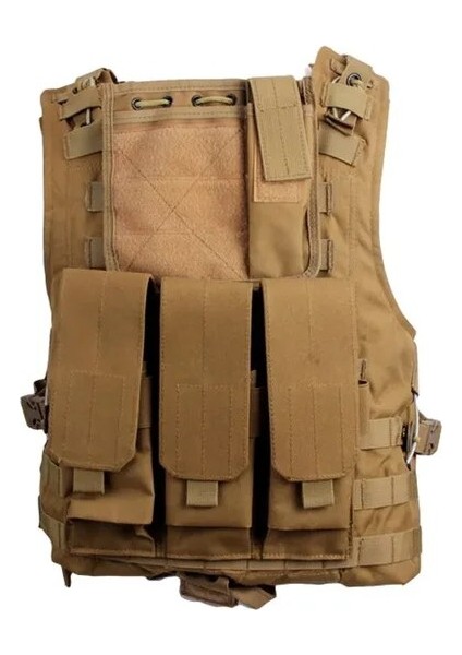 Haki Kamuflaj Yelek Uygun Su Geçirmez Cs Taktik Yelek Askeri Eğitim Sırt Çantası Cs Savaş Egzersiz Kombinasyonu Yelek Çanta (Yurt Dışından)