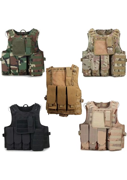 Haki Kamuflaj Yelek Uygun Su Geçirmez Cs Taktik Yelek Askeri Eğitim Sırt Çantası Cs Savaş Egzersiz Kombinasyonu Yelek Çanta (Yurt Dışından) fiyatları
