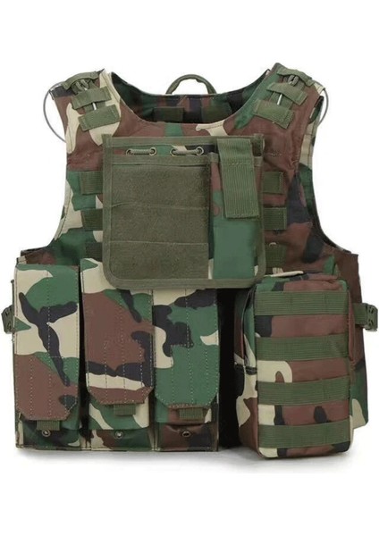 Haki Kamuflaj Yelek Uygun Su Geçirmez Cs Taktik Yelek Askeri Eğitim Sırt Çantası Cs Savaş Egzersiz Kombinasyonu Yelek Çanta (Yurt Dışından) modelleri
