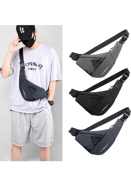 Gri Sağ Omuz Erkek Çantası Hırsızlığa Karşı Göğüs Çantası Erkekler Için Crossbody Çanta Ipad Mini Için Küçük Omuz Çantası Su Geçirmez Cep Telefonu Çantası Messenger Çanta 가방 (Yurt Dışından)