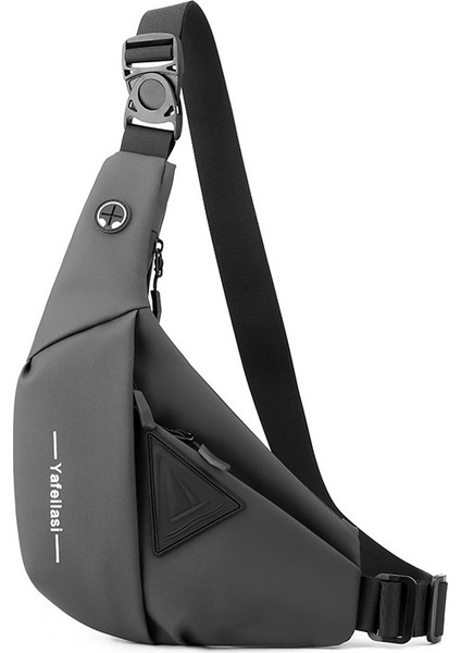 Gri Sağ Omuz Erkek Çantası Hırsızlığa Karşı Göğüs Çantası Erkekler Için Crossbody Çanta Ipad Mini Için Küçük Omuz Çantası Su Geçirmez Cep Telefonu Çantası Messenger Çanta 가방 (Yurt Dışından)
