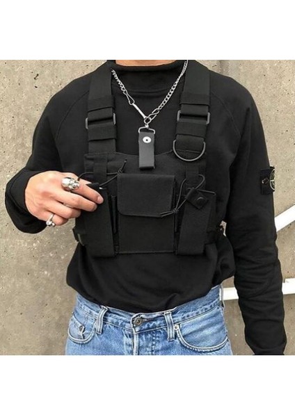 Mor Taktik Çanta Ins Erkek Kadın Hip-Hop Sokak Trendi Yelek Gelgit Marka Takım Yelek Sırt Çantası Göğüs Çuval Bel Paketi Çok Fonksiyonlu (Yurt Dışından) fiyatları
