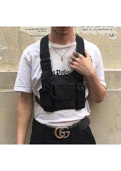 Mor Taktik Çanta Ins Erkek Kadın Hip-Hop Sokak Trendi Yelek Gelgit Marka Takım Yelek Sırt Çantası Göğüs Çuval Bel Paketi Çok Fonksiyonlu (Yurt Dışından) modelleri