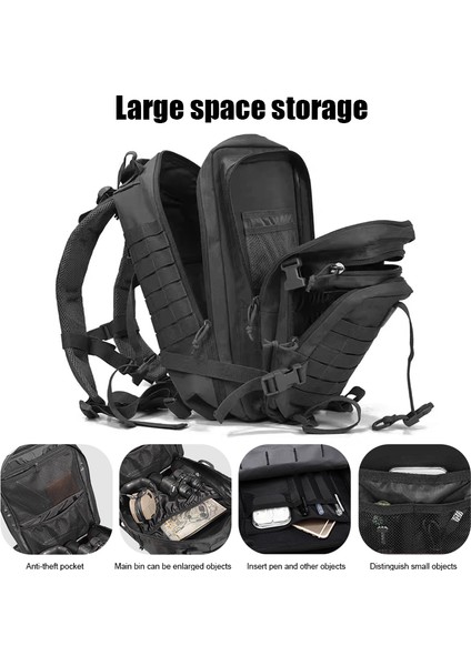 48L Yeşil 48/25L Askeri Taktik Sırt Çantası Adam Kamp Avcılık Çantaları Büyük Kapasiteli Su Geçirmez Naylon Paketi Trekking Balıkçılık Sırt Çantası (Yurt Dışından)