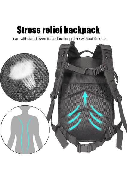 48L Yeşil 48/25L Askeri Taktik Sırt Çantası Adam Kamp Avcılık Çantaları Büyük Kapasiteli Su Geçirmez Naylon Paketi Trekking Balıkçılık Sırt Çantası (Yurt Dışından)