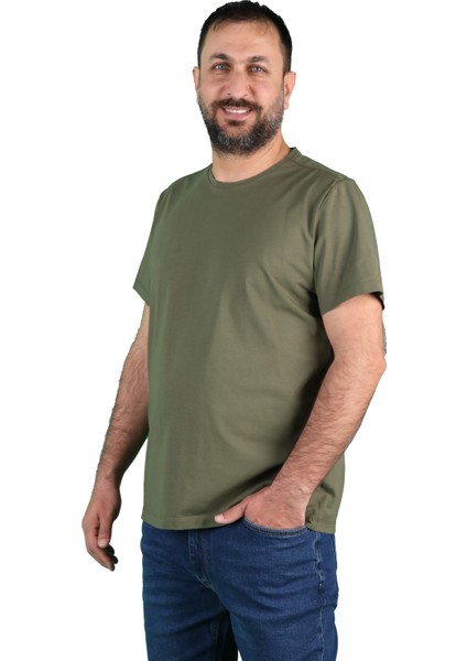 Erkek Bisiklet Yaka Kısa Kollu Tişört