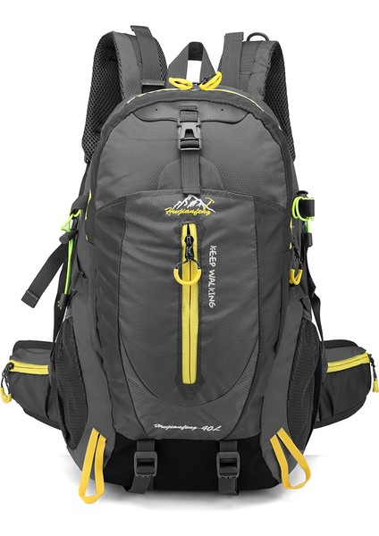 Gri 40L Su Geçirmez Tırmanma Taktik Sırt Çantası Seyahat Yürüyüş Sırt Çantası Dizüstü Sırt Çantası Trekking Sırt Çantası Açık Erkek Kadın Spor Çantası (Yurt Dışından) modelleri