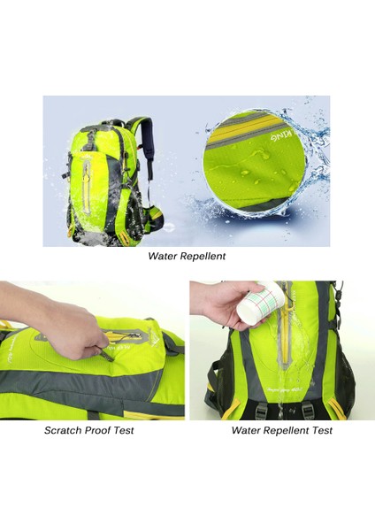 Gri 40L Su Geçirmez Tırmanma Taktik Sırt Çantası Seyahat Yürüyüş Sırt Çantası Dizüstü Sırt Çantası Trekking Sırt Çantası Açık Erkek Kadın Spor Çantası (Yurt Dışından) indirimleri