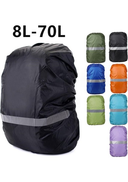 D XS(8-17L) 30L 40L 55L 70L Siyah Yağmur Kapağı Sırt Çantası Yansıtıcı Su Geçirmez Çanta Camo Taktik Açık Kamp Yürüyüş Tırmanma Yağmur Kapağı 2 # (Yurt Dışından)
