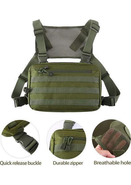 Siyah Taktik Yelek Çanta Erkekler's Streetweed Göğüs Rig Çanta Askeri Eğitim Göbek Kılıfı Kamp Sırt Çantası Göğüs Yelek Seyahat Omuz Çantaları (Yurt Dışından) fiyatları