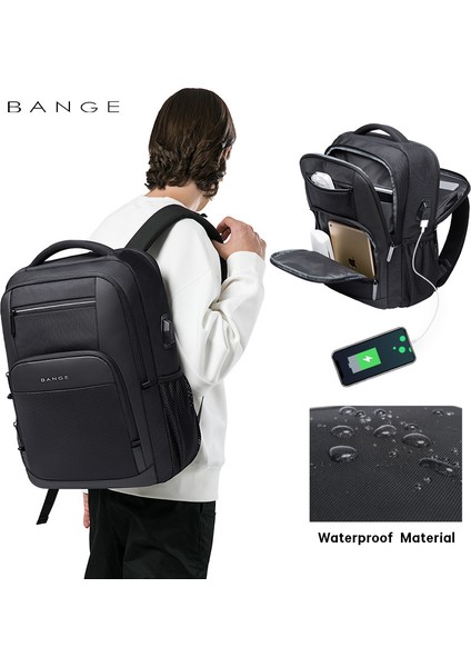 Siyah 45X32X15CM Bange Erkek Tasarımcı Laptop Çantası Okul Çantaları Boys Için Erkek Motosiklet Taktik Iş Spor Seyahat Sırt Çantası Erkekler (Yurt Dışından) fiyatları