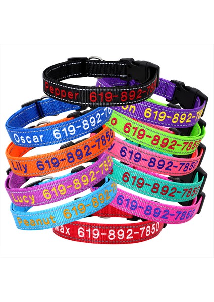 034RE Tarzı Xl Boyutu Ayarlanabilir Naylon Işlemeli Köpek Tasması Özel Kimlik Adı Aksesuarları Küçük Orta Büyük Köpekler Evcil Hayvanlar Malzemeleri Için Evcil Hayvan Tasmaları Perro (Yurt Dışından) indirimleri