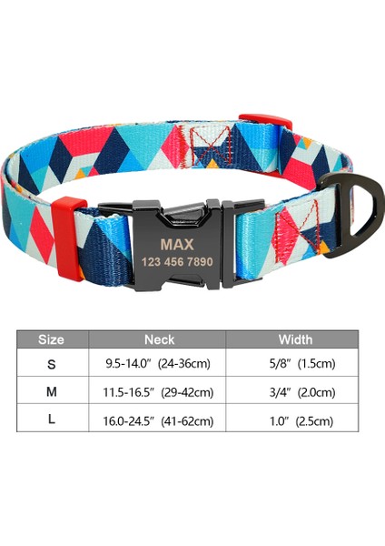 112MAVİ Tarzı L Boyutu Özel Kazınmış Köpek Tasması Kişiselleştirilmiş Naylon Pet Köpek Etiketi Yaka Baskılı Yavru Kedi Tabela Kımlık Tasmaları Küçük Büyük Köpekler Için (Yurt Dışından)