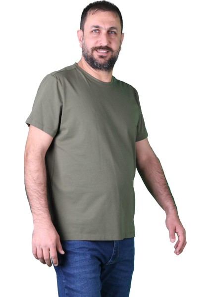 Erkek Bisiklet Yaka Kısa Kollu Tişört