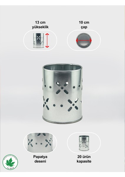 Papatya Çatal-Bıçaklık Metal Mutfak Düzenleyici, Kaşıklık, Tezgahüstü Organizer, Çatal Kaşık Bıçak Standı fırsatları