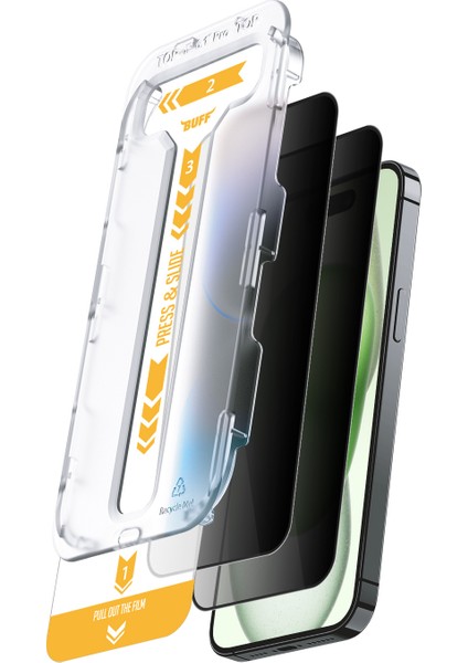 iPhone 15 Plus 5d Privacy Easyfit Ekran Koruyucu