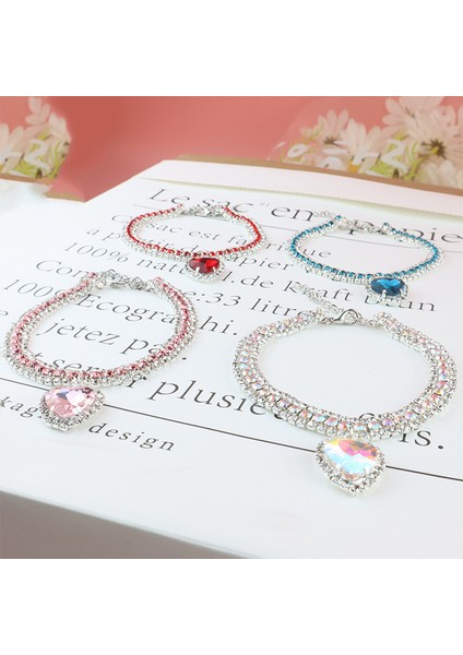 D Tarzı 20-27CM Sevimli Lüks Evcil Hayvan Tasması Pet Kedi Köpek Tasması Aşk Kolye Evcil Hayvan Malzemeleri Aşk Kristal Lüks Yaka Yavru Yaka Kedi Kolye (Yurt Dışından) fiyatları