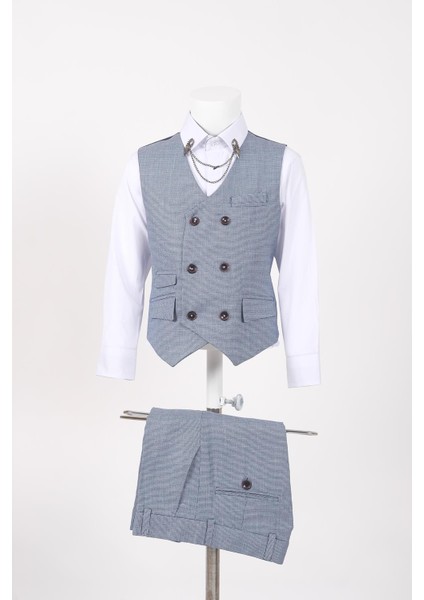 Kuş Gözü Slim Fit Erkek Çocuk Takım Elbise/Gömleksiz_mnvs2285 fiyatları